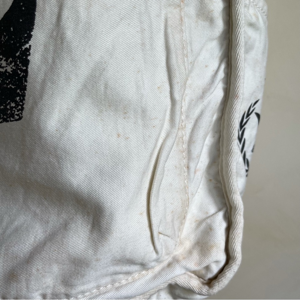 Feed Burlap Tote Bag Reversible With Canvas Straps - image 8